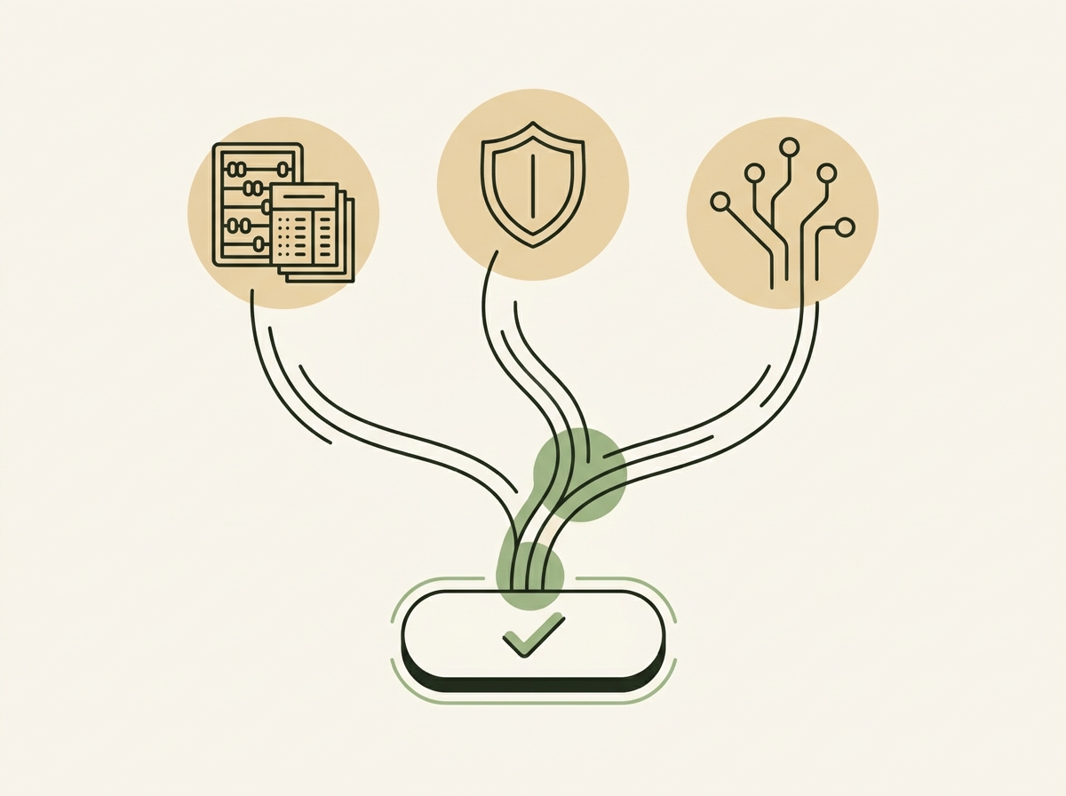 Diagram of accounting, risk and technology expertise converging into one platform